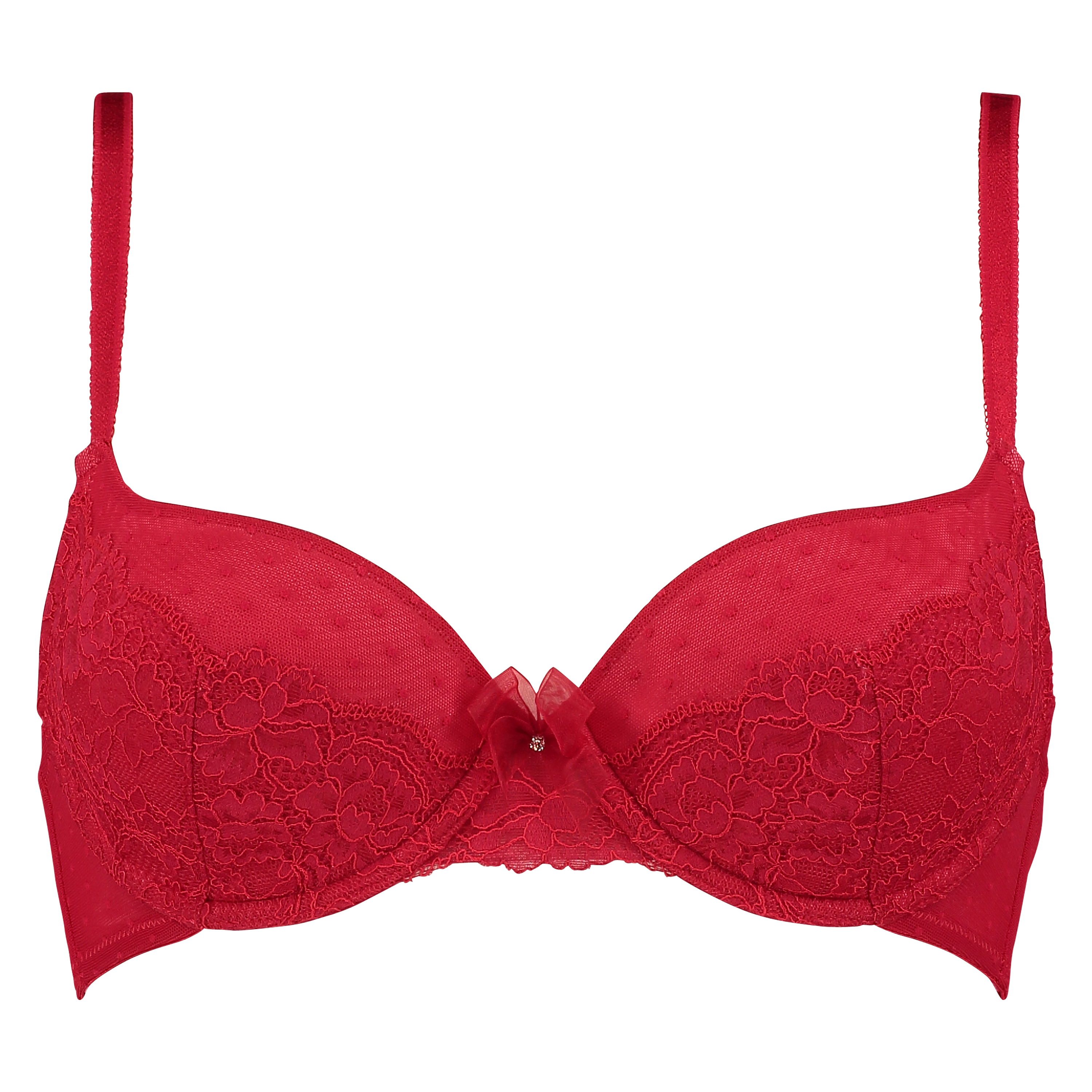 Padded underwired bra Roxy, Czerwony, main