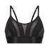 Biustonosz bralette z siateczki Glossy, Czarny