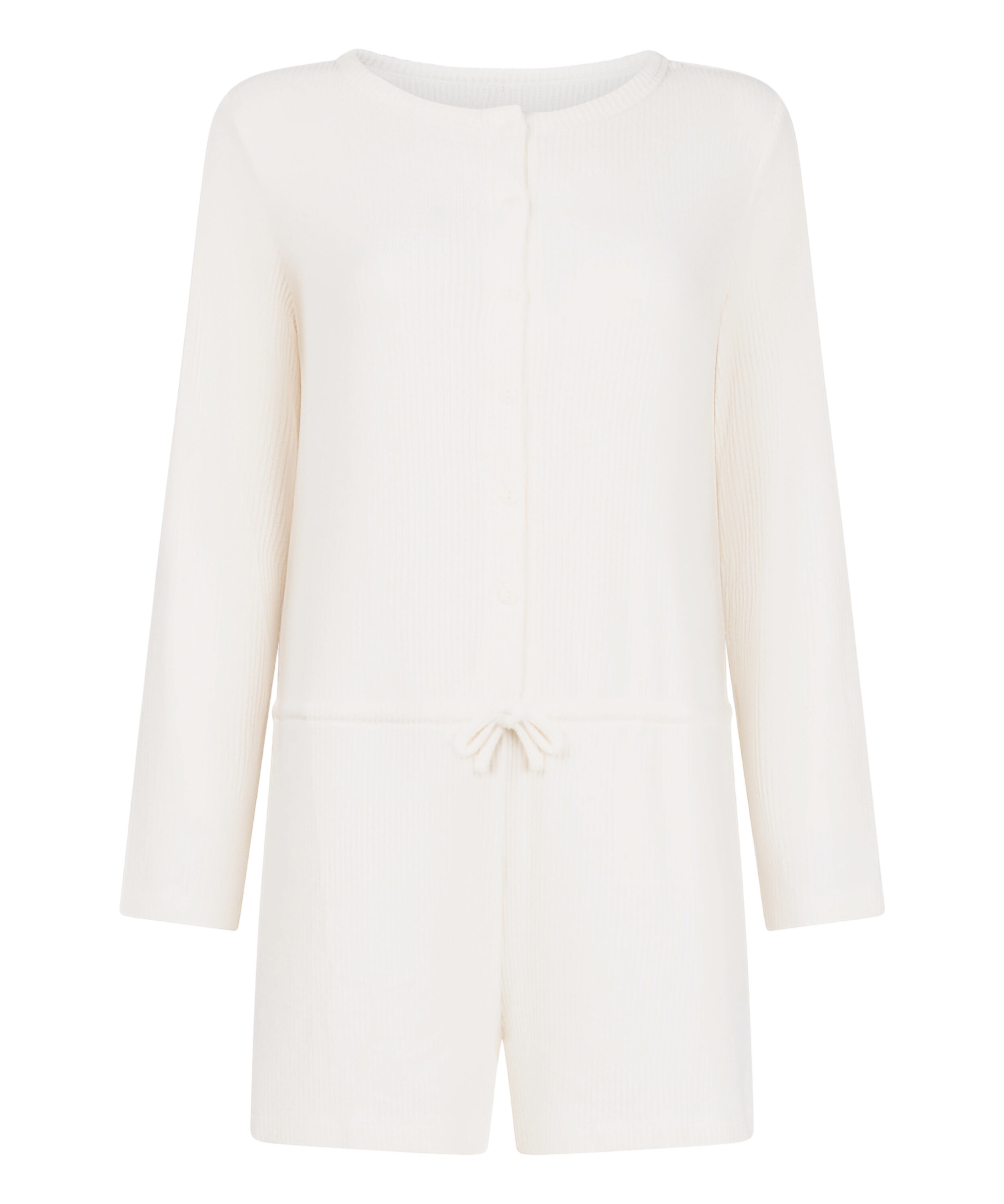 Kr&oacute;tkie onesie z dżerseju w prążki, Biały