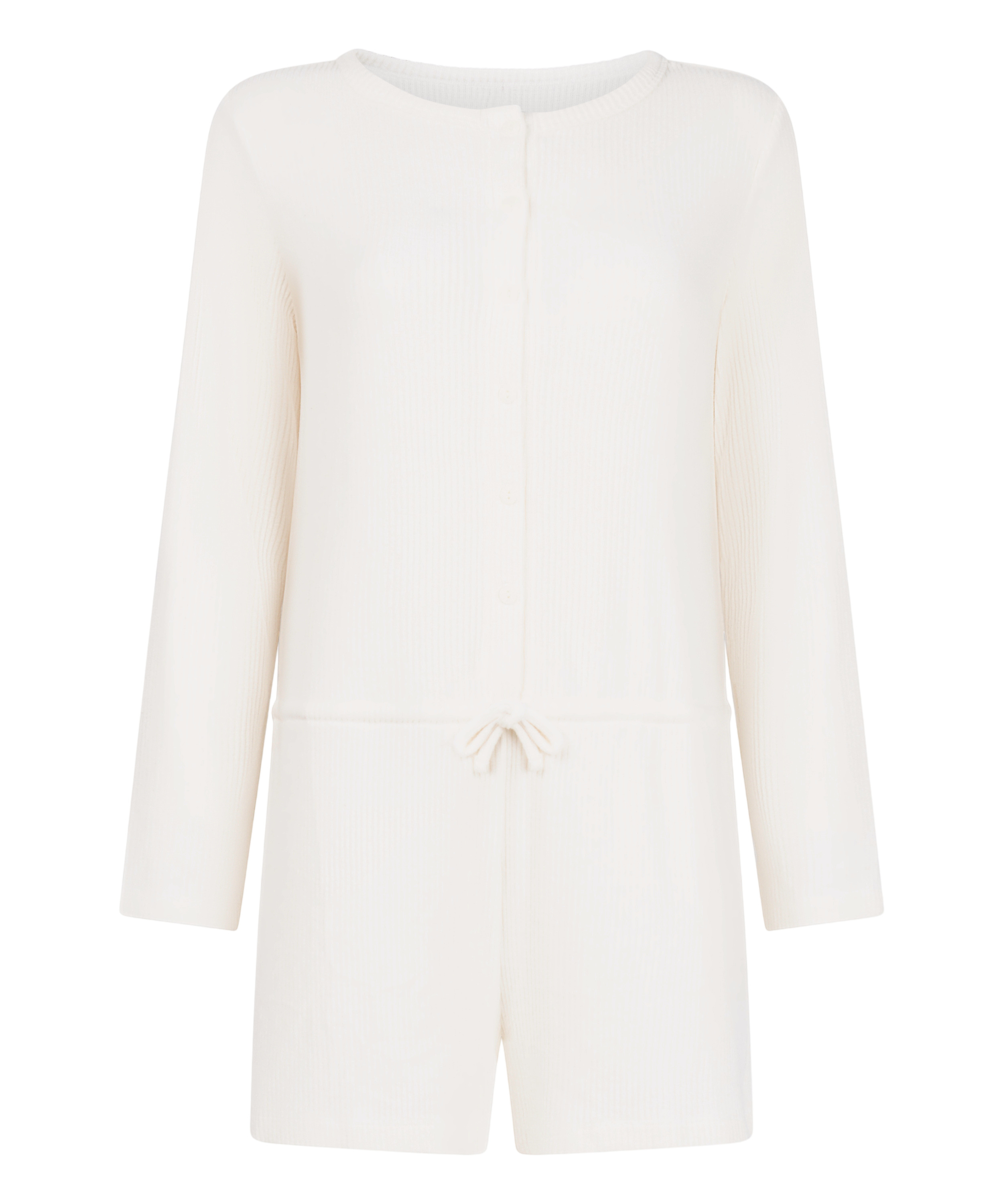 Kr&oacute;tkie onesie z dżerseju w prążki, Biały, main