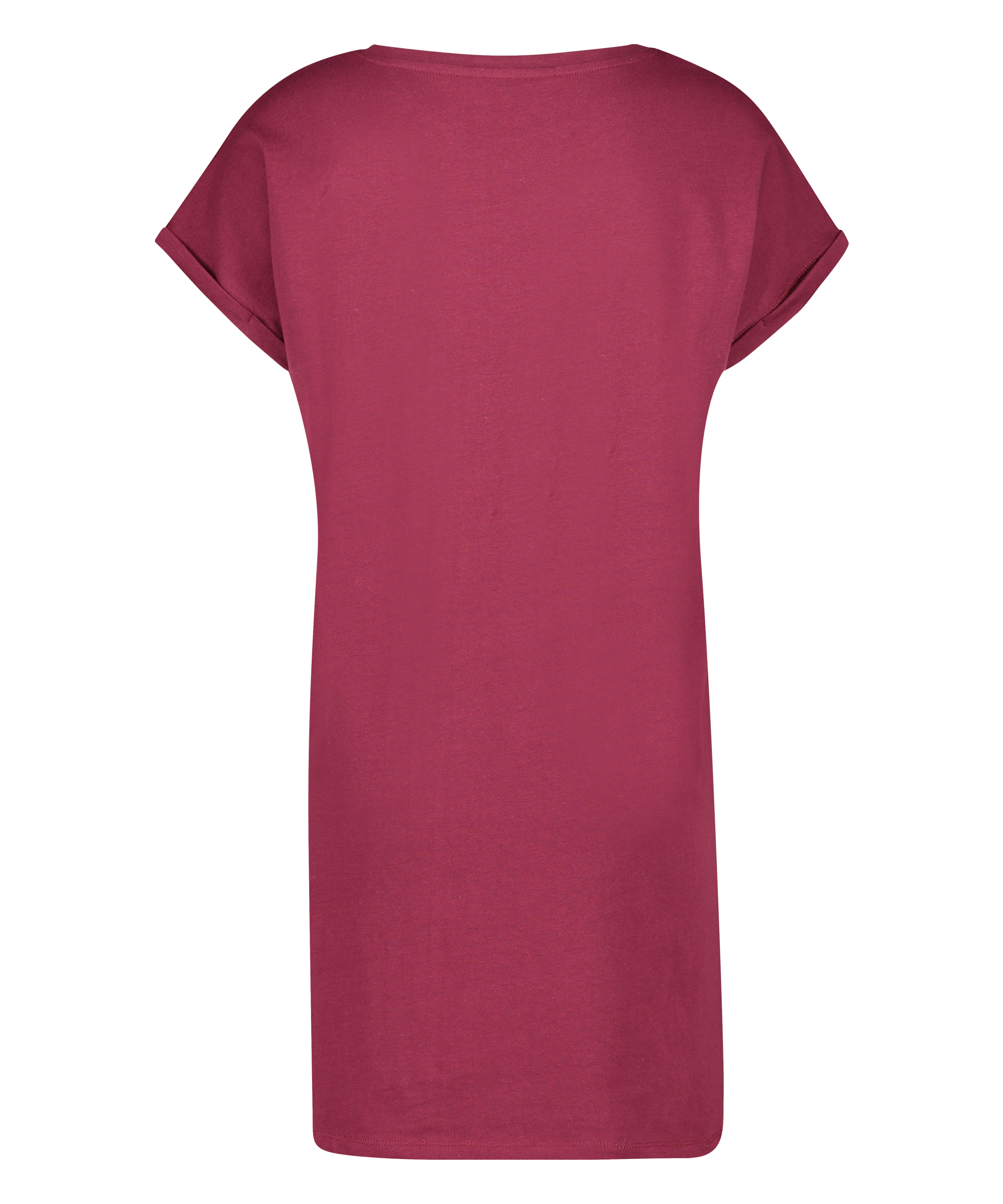 Koszula nocna z okrągłym dekoltem, Czerwony, main