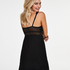 Graphic Lace slipdress, Czarny