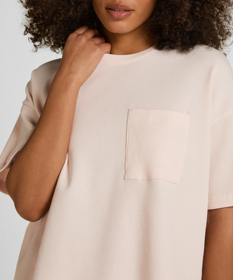 Pyjama Top Waffle, R&oacute;żowy