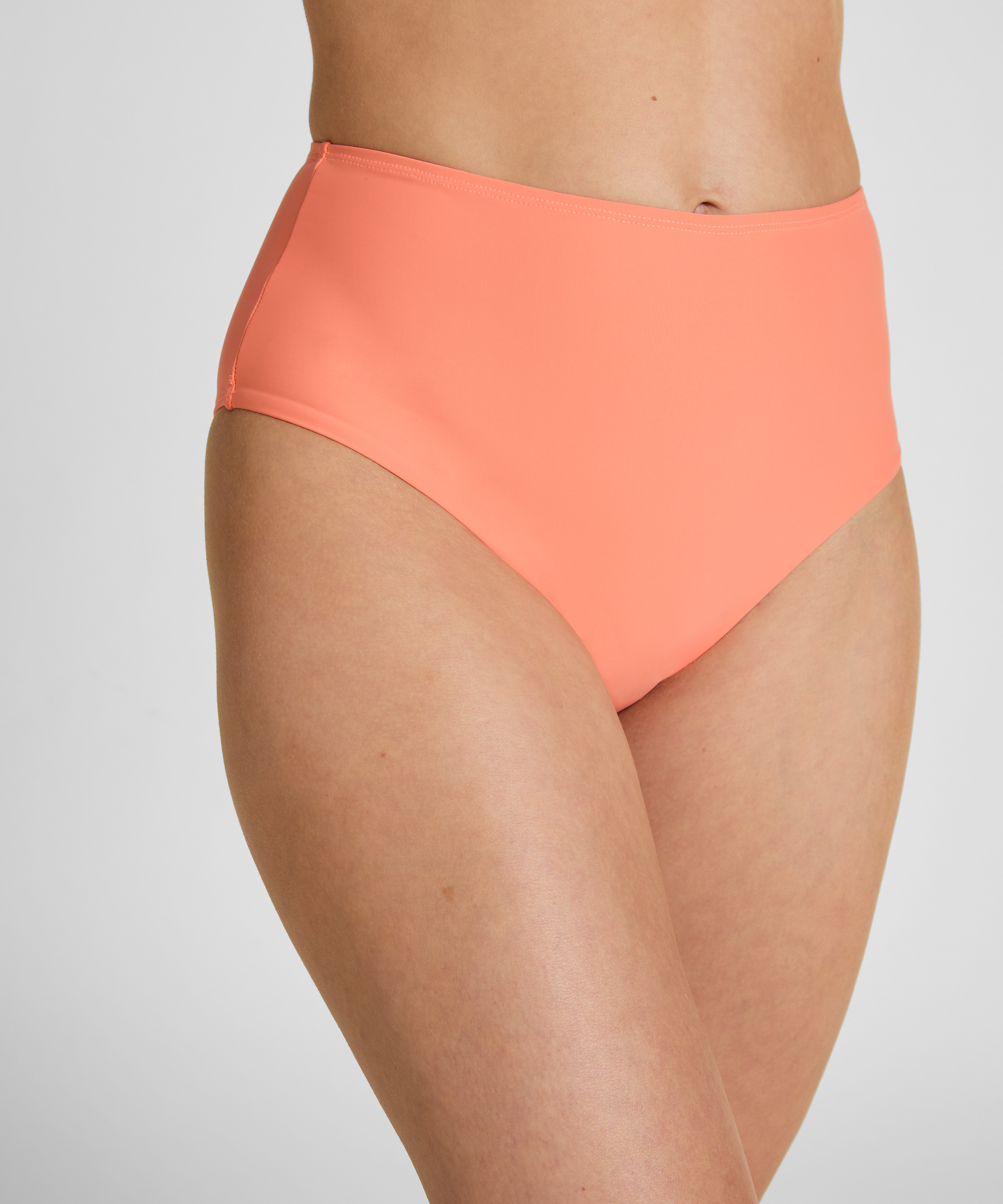 Wysokie Modelujące Majtki Bikini Luxe, Pomarańczowy, main