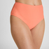 Wysokie Modelujące Majtki Bikini Luxe, Pomarańczowy