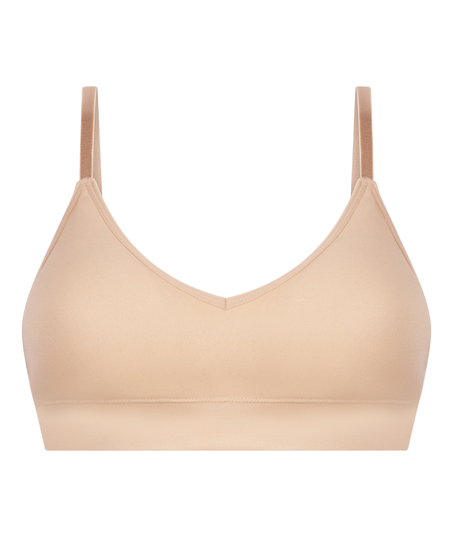 Tr&oacute;jkątny biustonosz bralette Dide, Beżowy