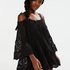 Allover Lace Tunic, Czarny