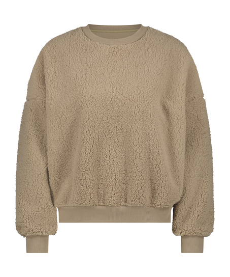 Bluza z polaru Teddy, Brązowy