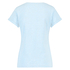 Chest Print SS Top, Niebieski
