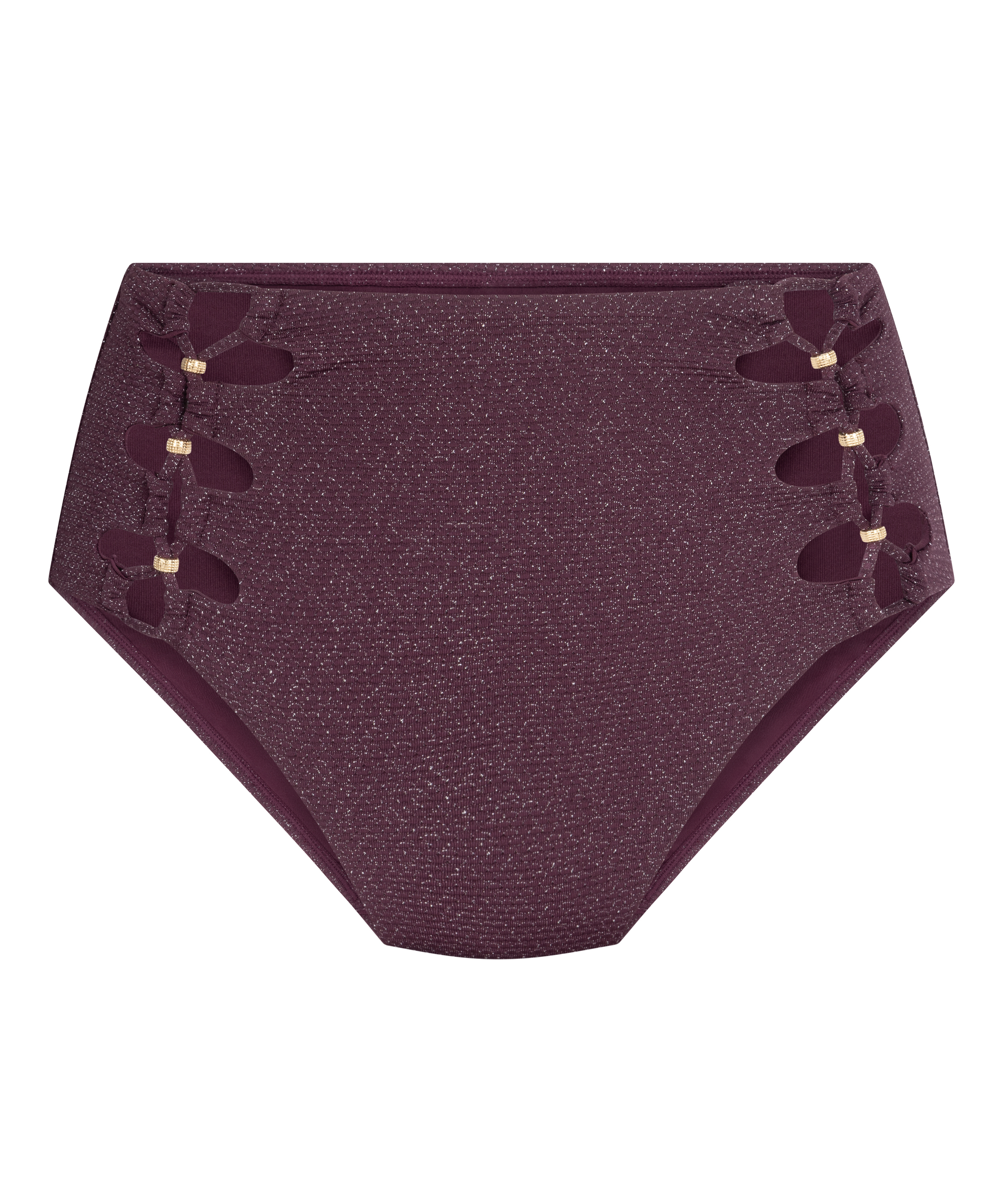 Majtki Bikini Panama z Wysokim Stanem, Fioletowy, main