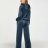 Velours Pyjama Bottoms, Niebieski