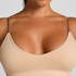 Tr&oacute;jkątny biustonosz bralette Dide, Beżowy
