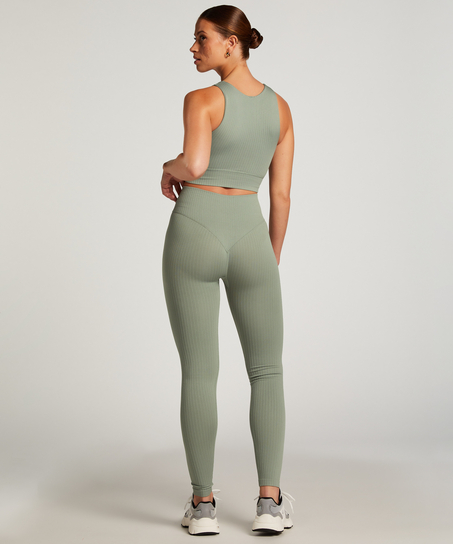 Biustonosz sportowy bezszwowy HKMX Zebra, Zielony