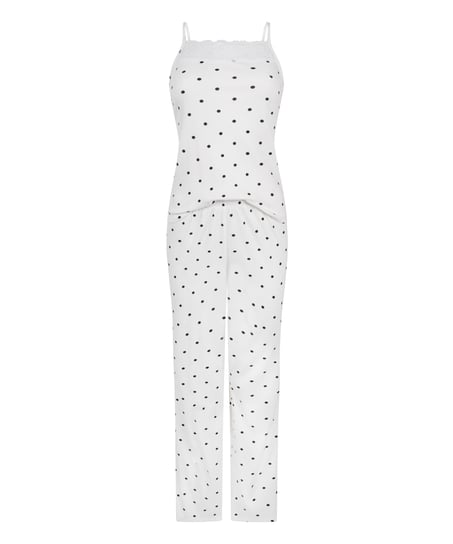 Komplet Piżamy Dots, Biały