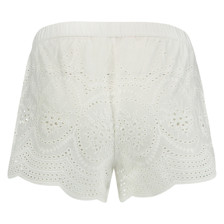 Broderie Anglaise Pyjama Shorts, Biały