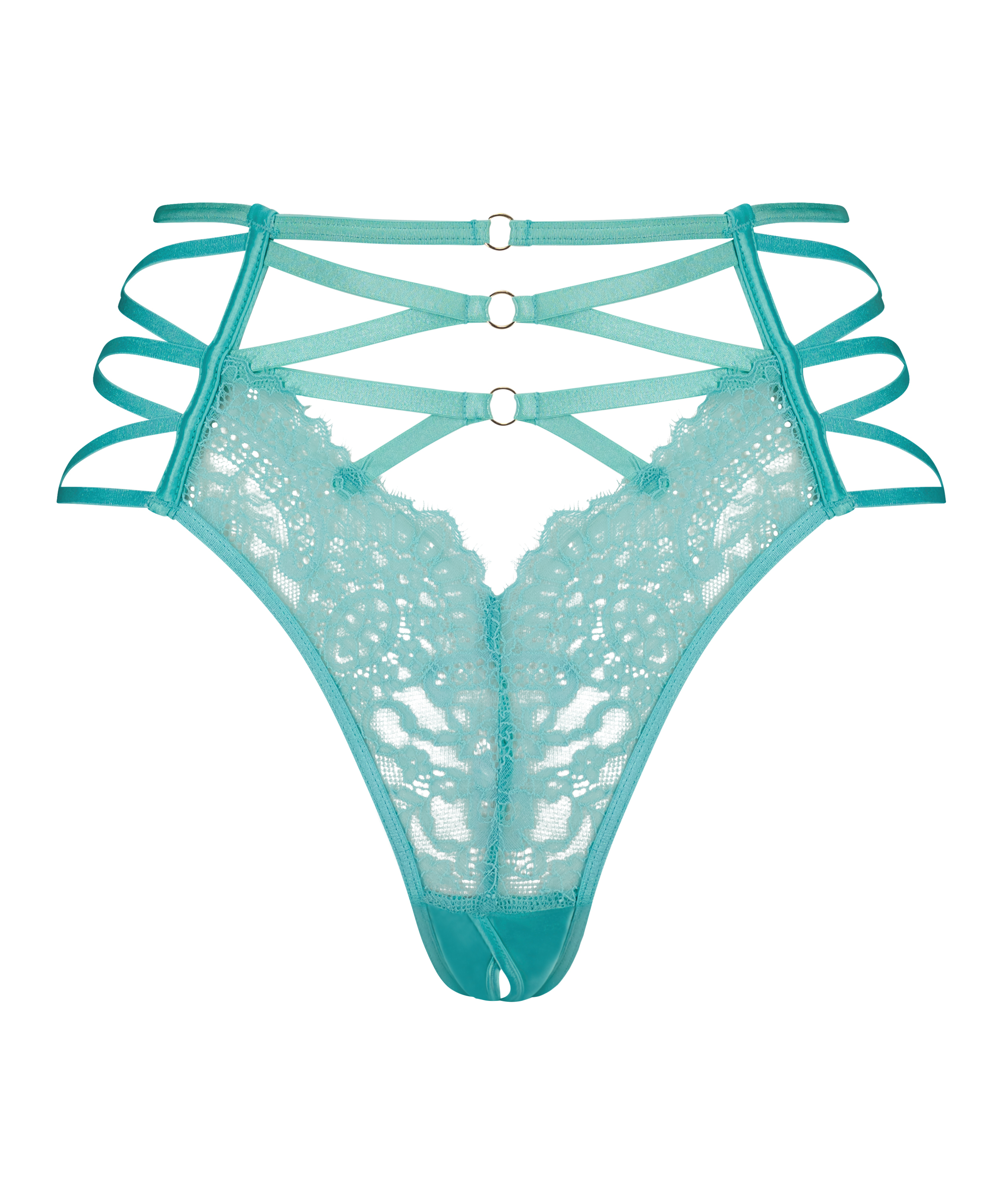 Wysoko wycięte brazyliany z odkrytym kroczem Monet, Zielony, main