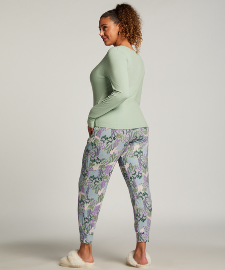 Dżersejowe spodnie od piżamy Petite, Zielony