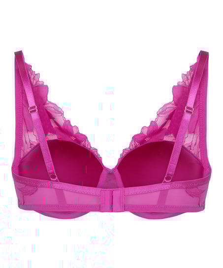 Biustonosz usztywniany marki Ingrid z fiszbinami, R&oacute;żowy