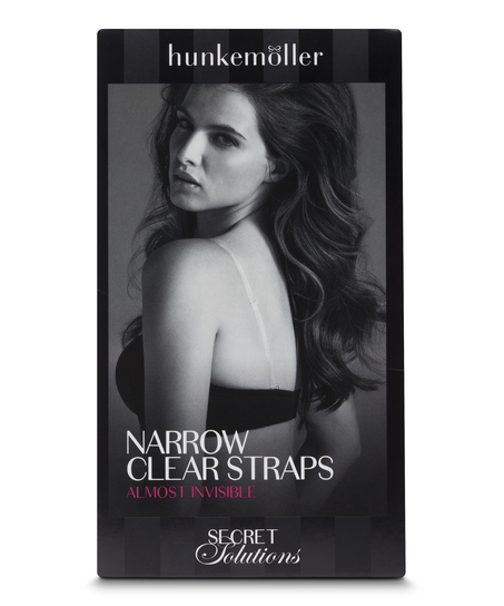 Przezroczyste ramiączka biustonosza, Biały