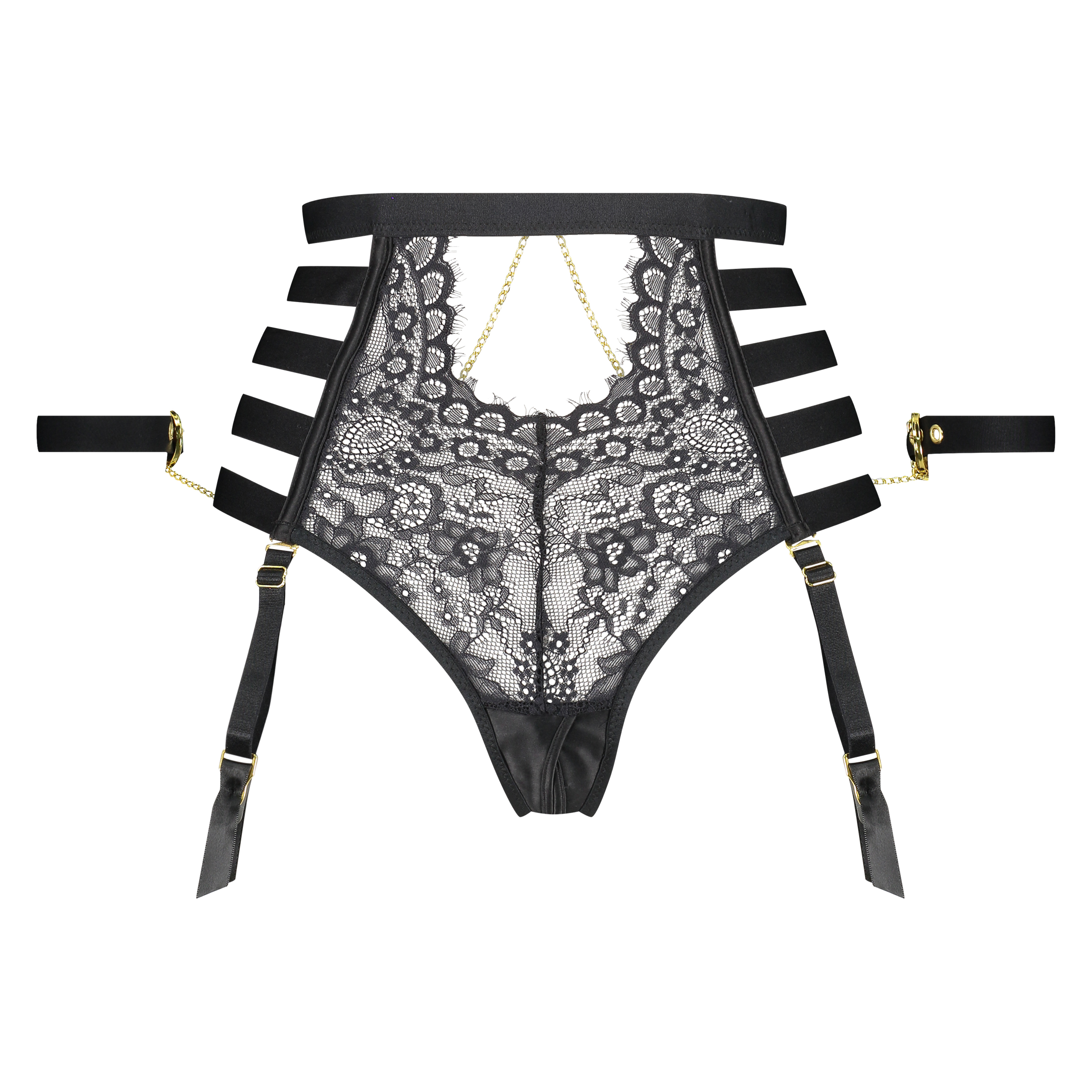 Honey high thong, Czarny, main