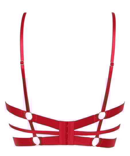 Nieusztywniany biustonosz z fiszbinami Jacky, Czerwony