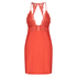 Satin lace slip dress, Czerwony