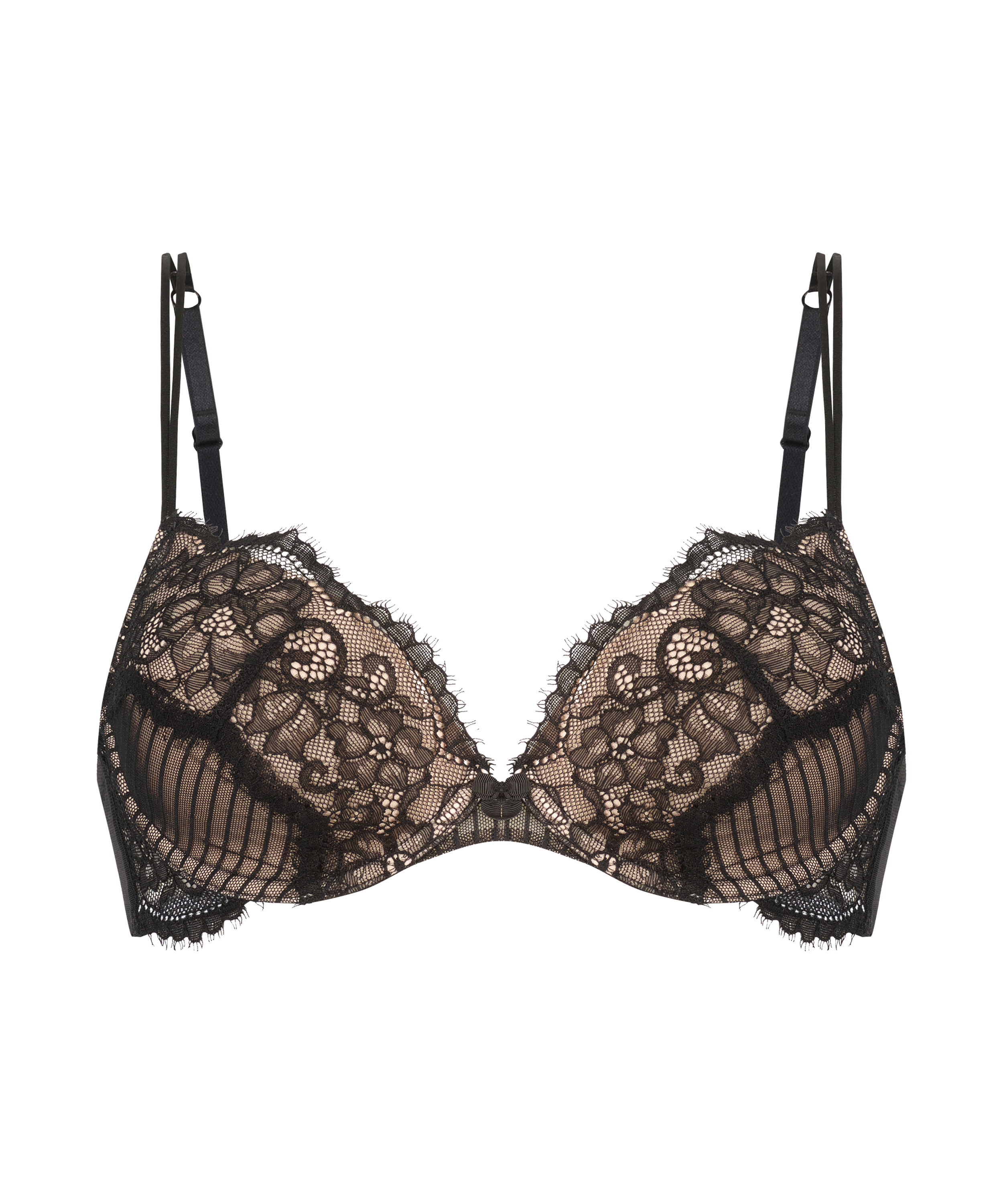 Biustonosz usztywniany z fiszbinami Bliss, Czarny, main