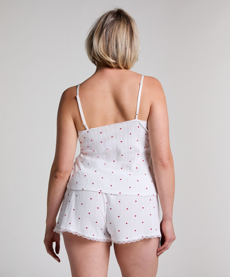 Cami lace top, Biały