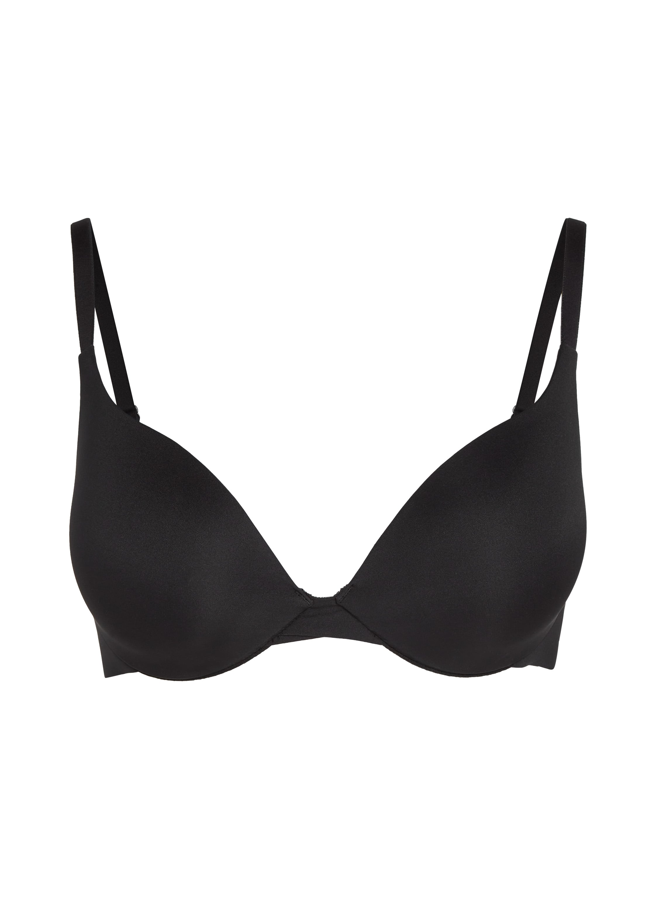 Usztywniony biustonosz push-up z fiszbinami Smooth, Czarny, main