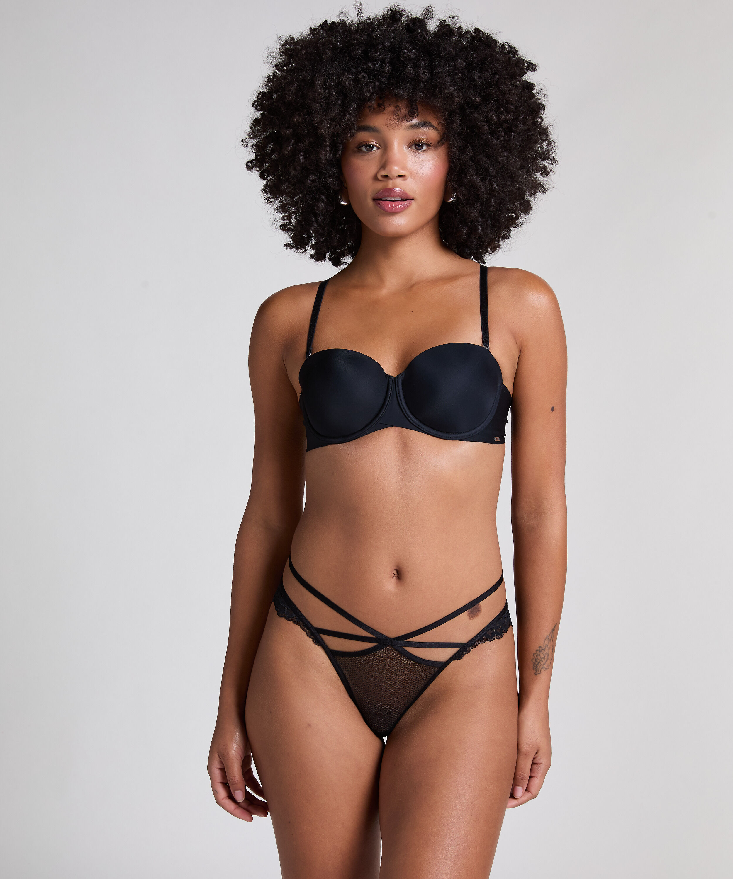 Majtki brazylijskie Joy Fancy Mini, Czarny