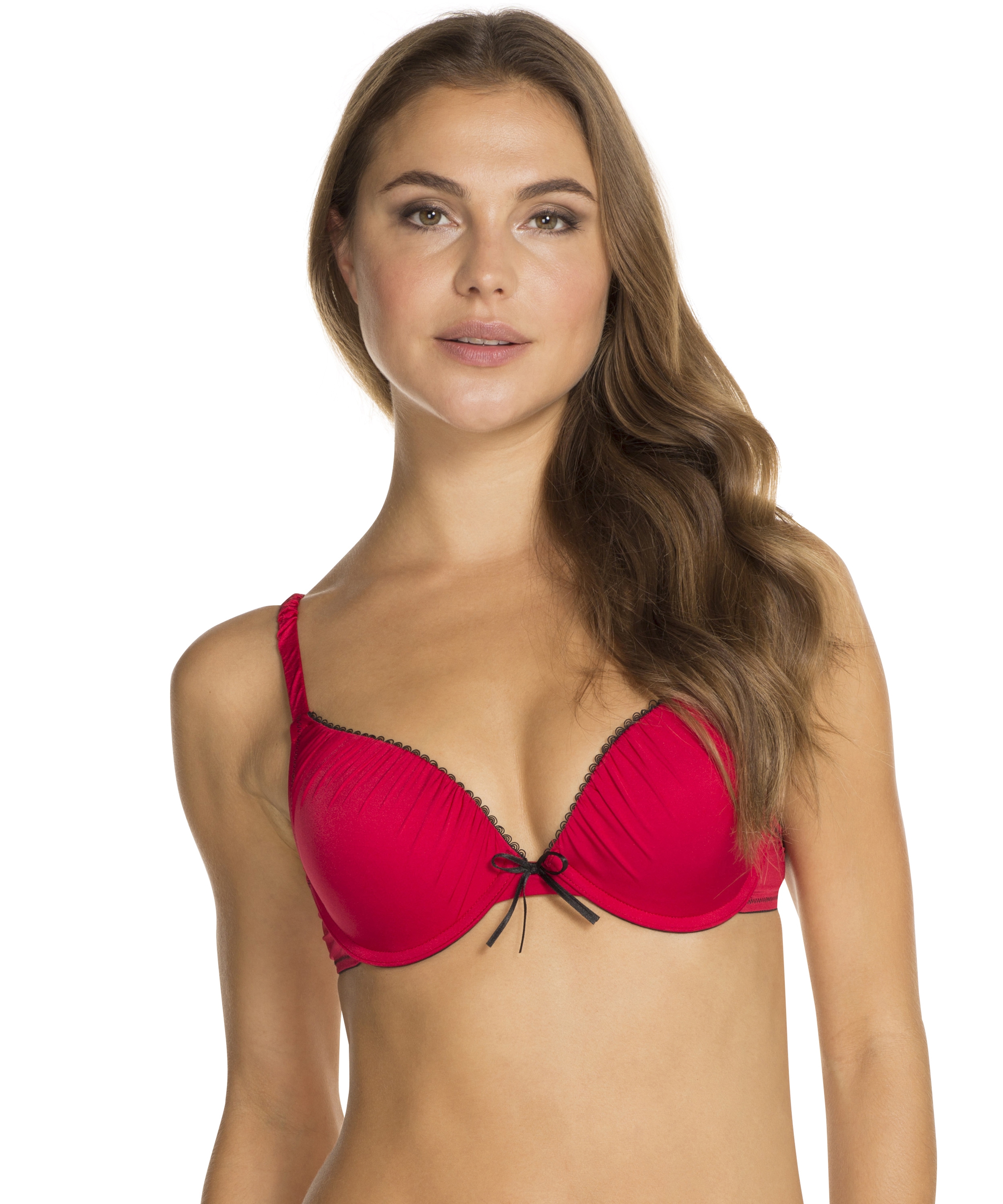Padded underwired push-up bra Giselle, Czerwony, main