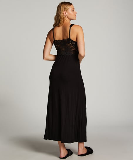 Halka Nora Lace Long, Czarny