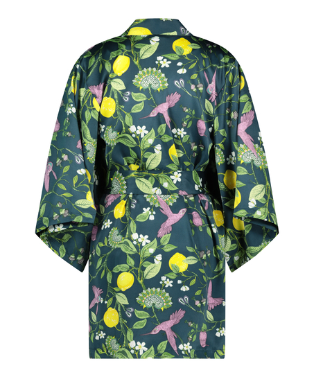 Satynowe kimono, Niebieski