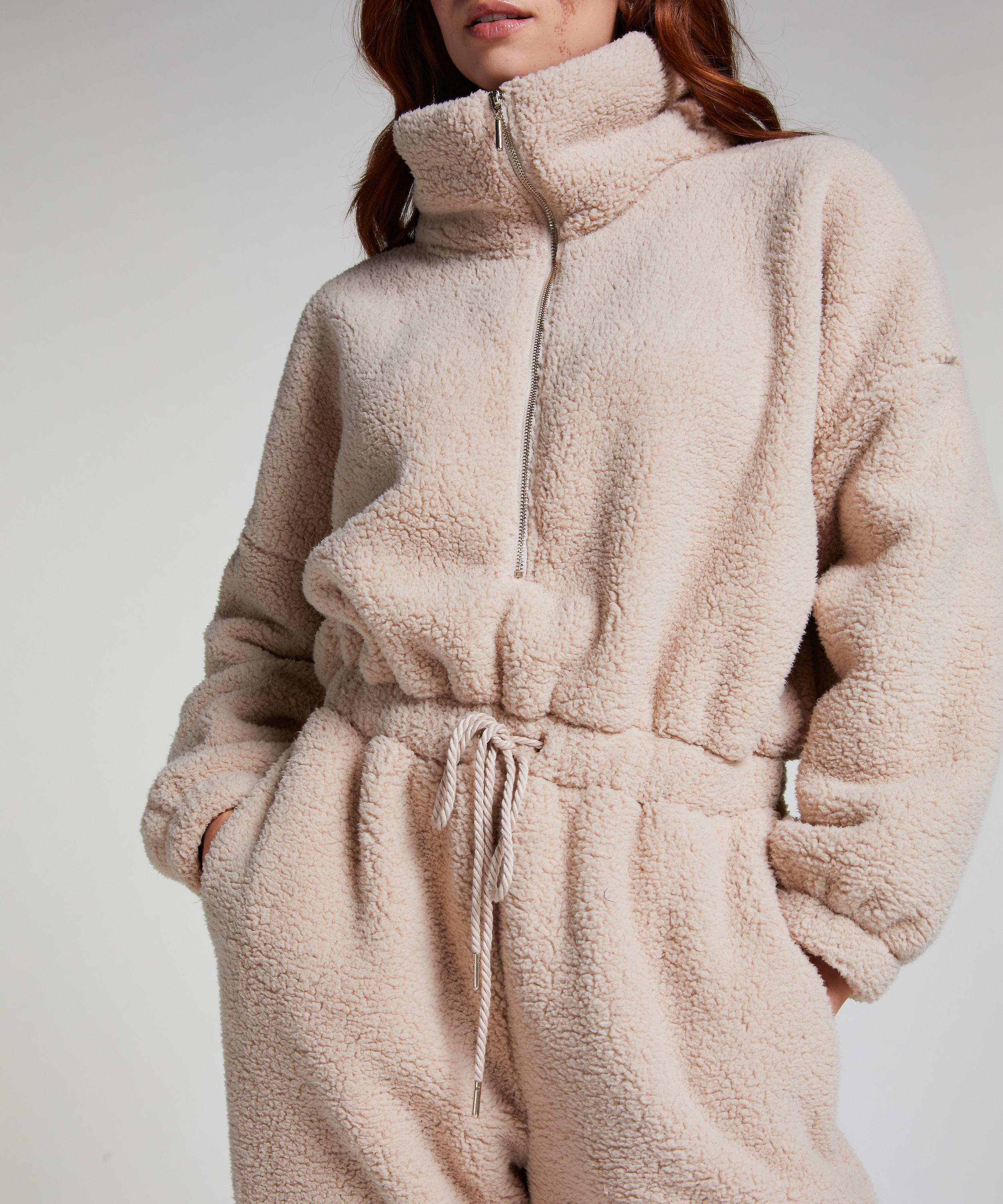 Onesie fleece, Beżowy, main