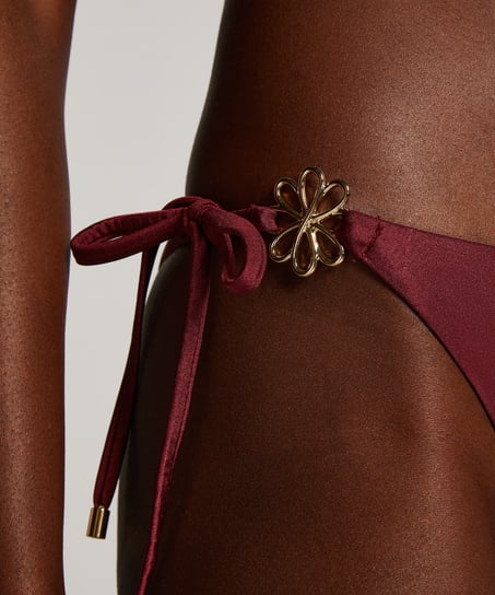 Majtki Bikini Wysoko Krojona Yucatan, Czerwony