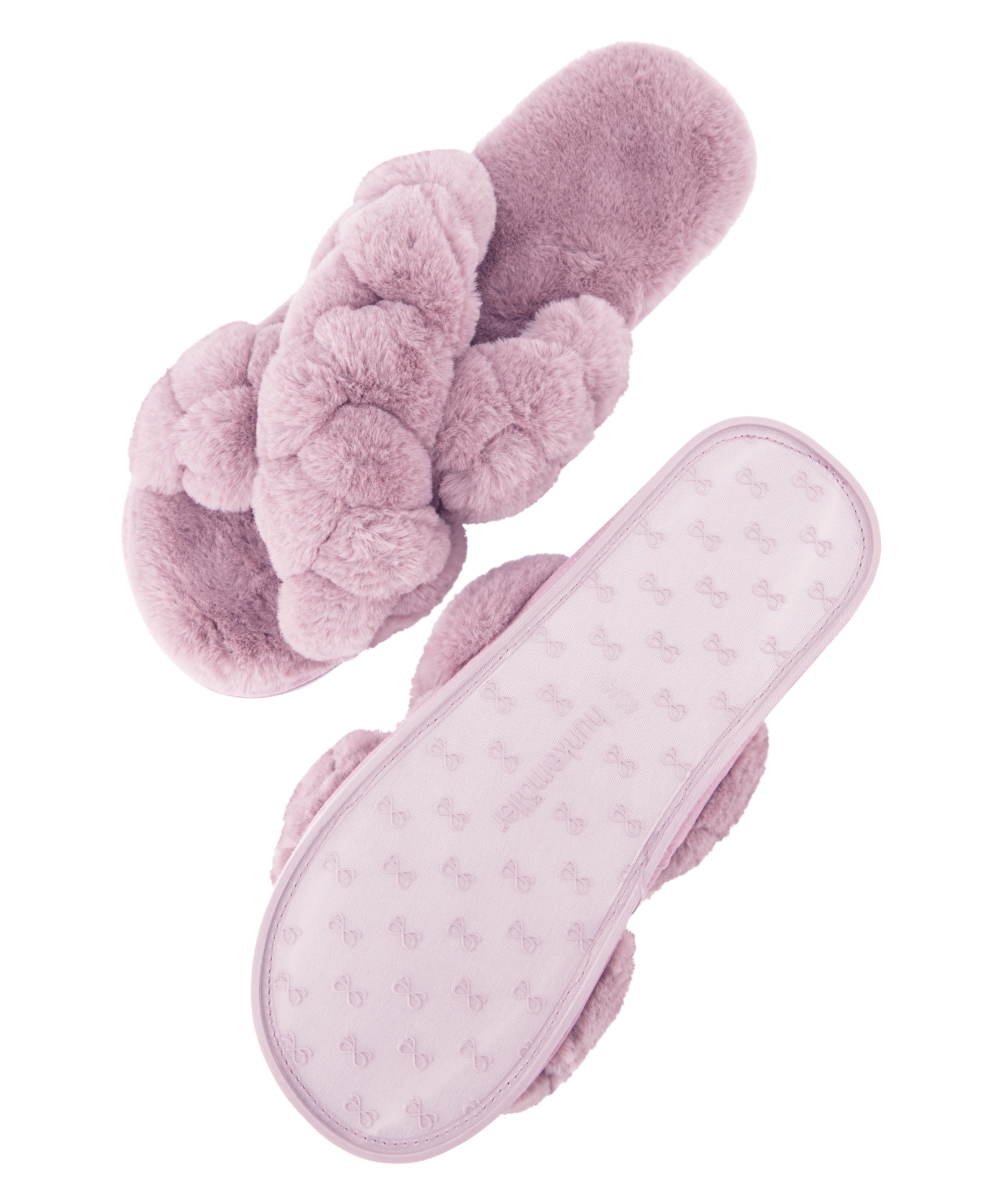 Fake Fur Sliders, Fioletowy, main