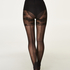 High Backseam 20 Denier Tights, Czarny