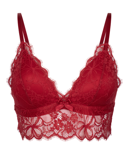 Tr&oacute;jkątny biustonosz bralette Marianna, Czerwony