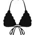 Tr&oacute;jkątna g&oacute;ra od bikini w kwiaty, Czarny