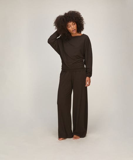 PANT WL PREMIUM RIB JERSEY, Brązowy