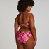 G&oacute;ra od bikini w kwiaty miseczki E +, R&oacute;żowy