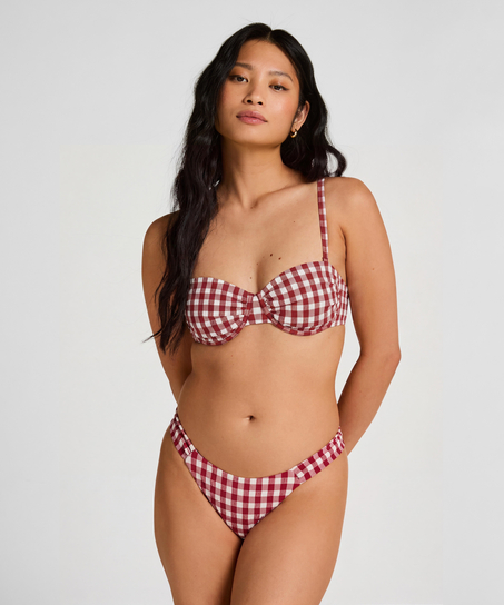 Usztywniany Biustonosz Bikini z Fiszbinami Amalfi, Czerwony