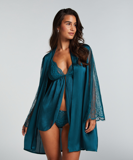 Satynowe kimono, Niebieski