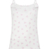 Top na ramiączkach Pointelle, Biały