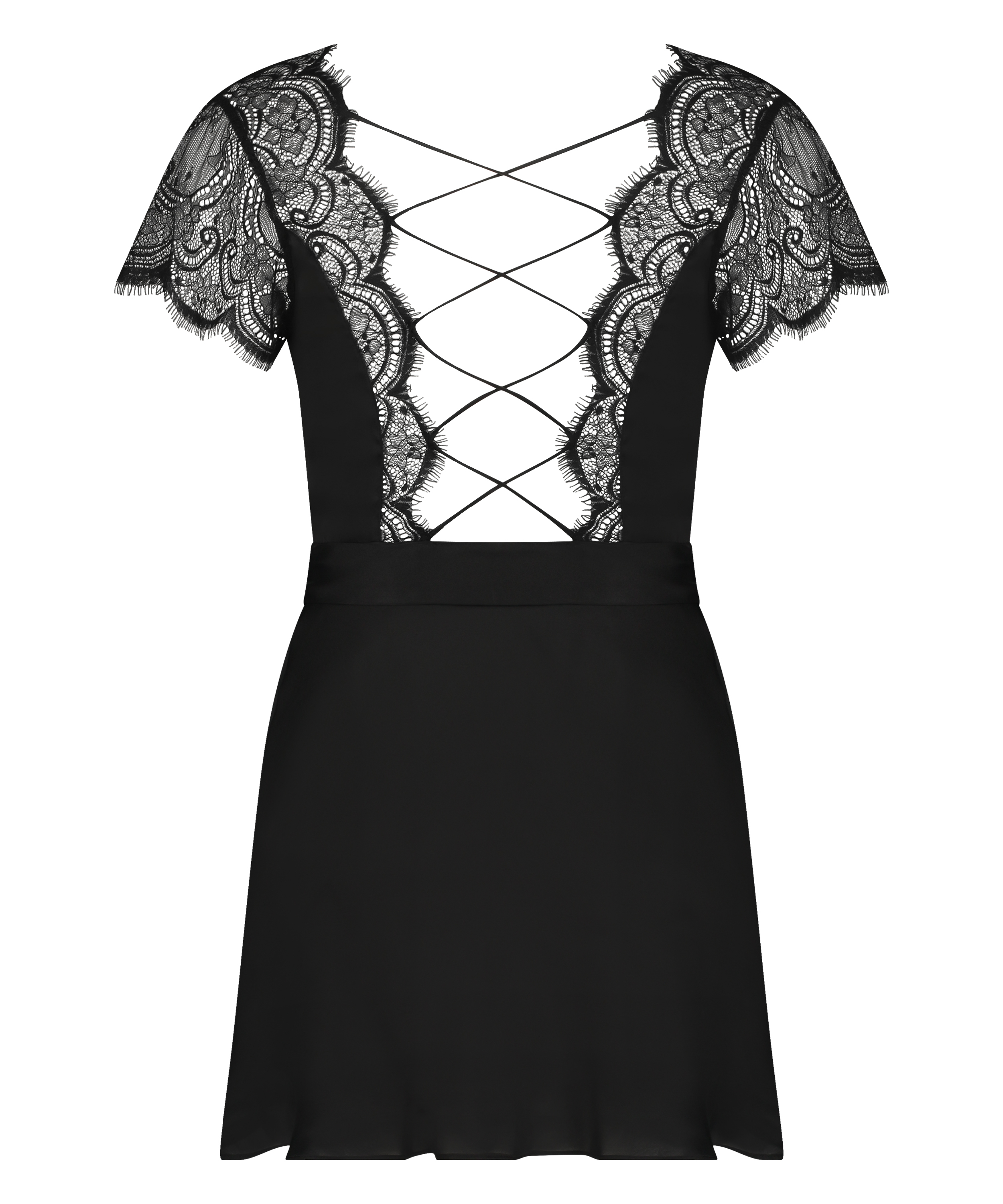 Satynowe kimono Coco, Czarny, main