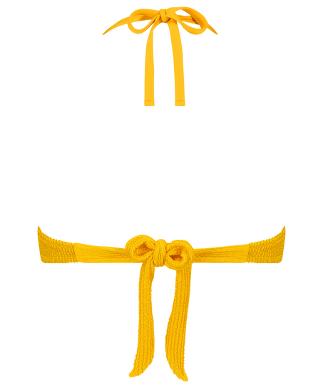 G&oacute;ra od bikini typu bandeau Crinkle, Ż&oacute;łty