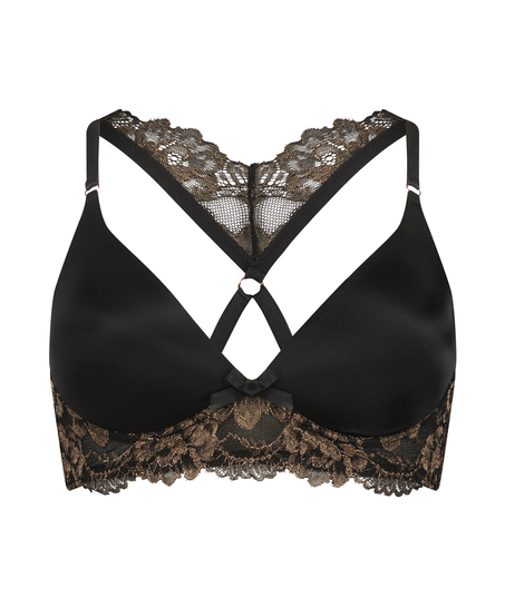 Usztywniony biustonosz bez fiszbinów Lexi, Czarny