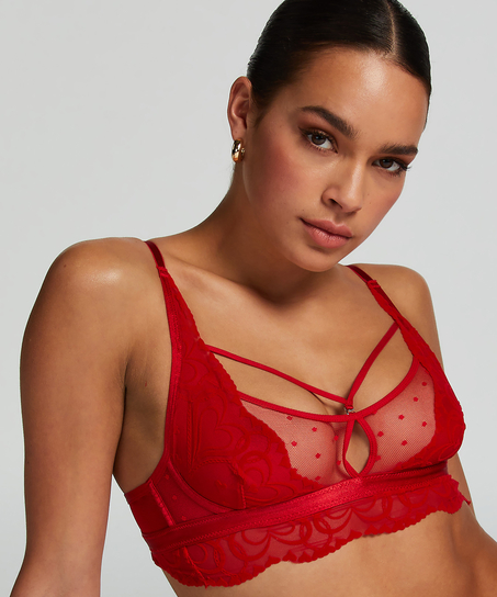 Biustonosz bralette Pippa, Czerwony