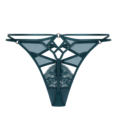 Stringi z wysokimi wycięciami Amel, Niebieski