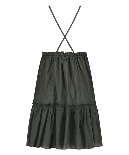 Warstwowa sukienka plażowa, Zielony